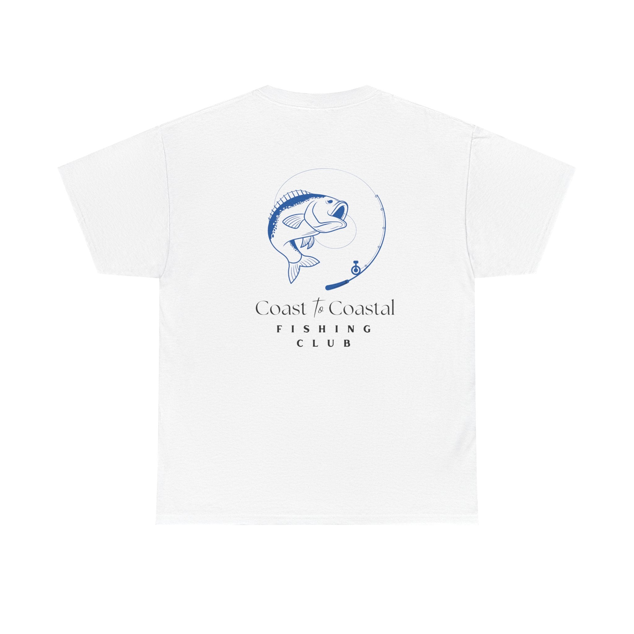 Fishing Club T-Shirt — Coast to Coastal Design (Blue Fish Graphic)