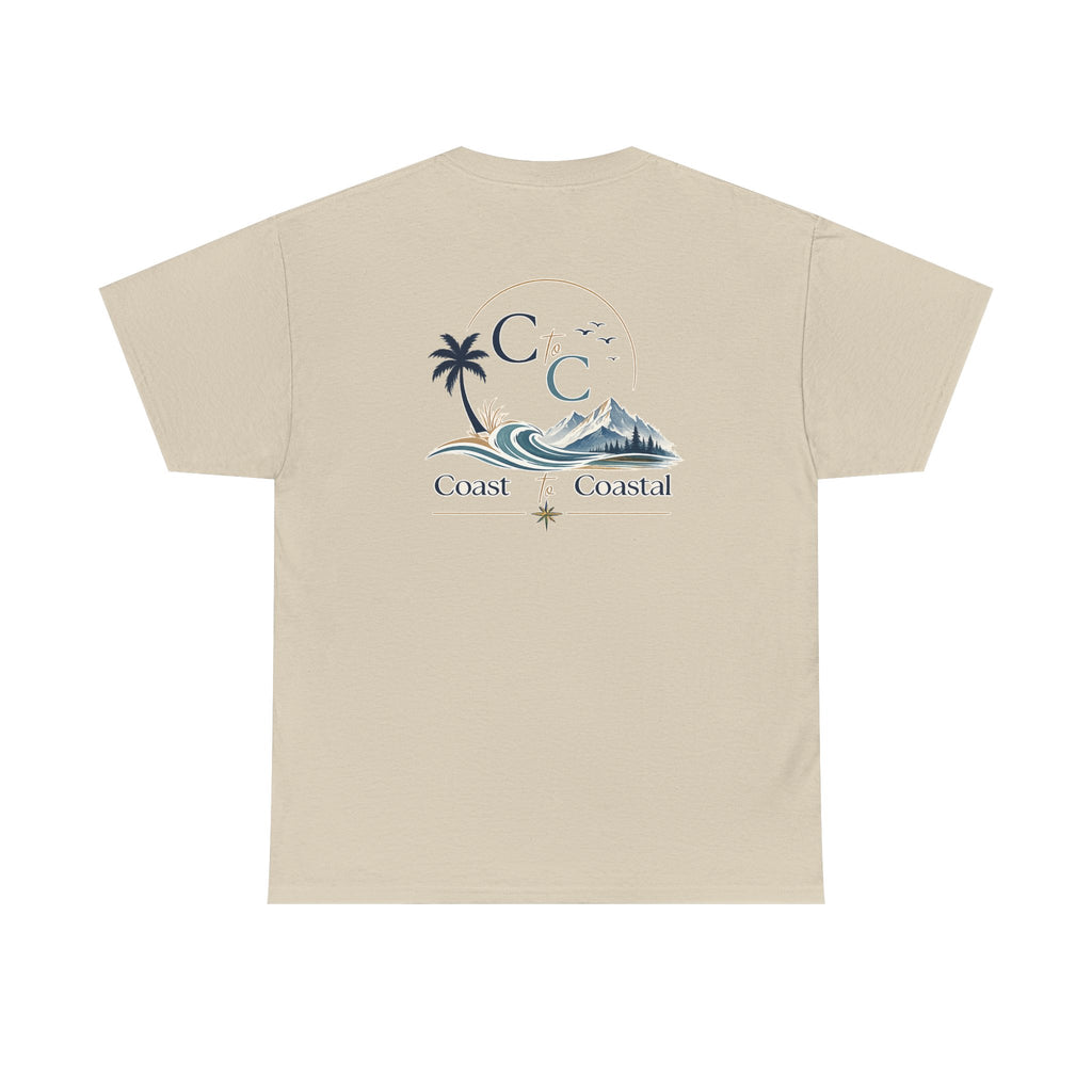 Coast to Coastal Wave Graphic Tee – Beach Palm Sunset T‑Shirt