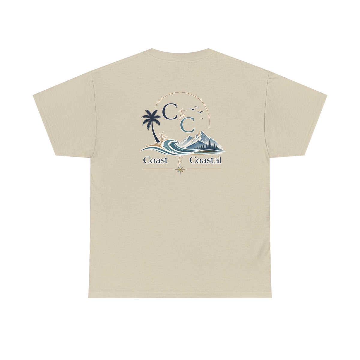 Coast to Coastal Wave Graphic Tee – Beach Palm Sunset T‑Shirt