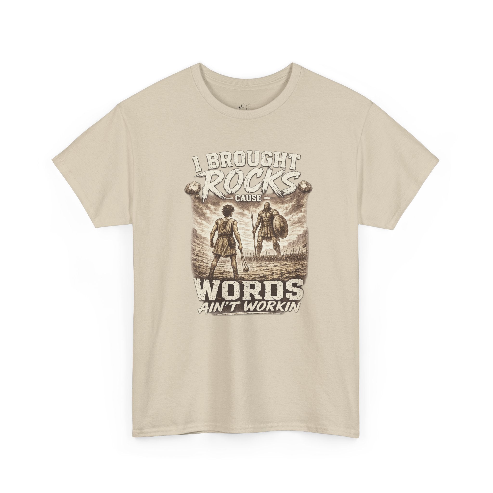 "I Brought Rocks 'Cause Words Ain't Workin'" Vintage Tee