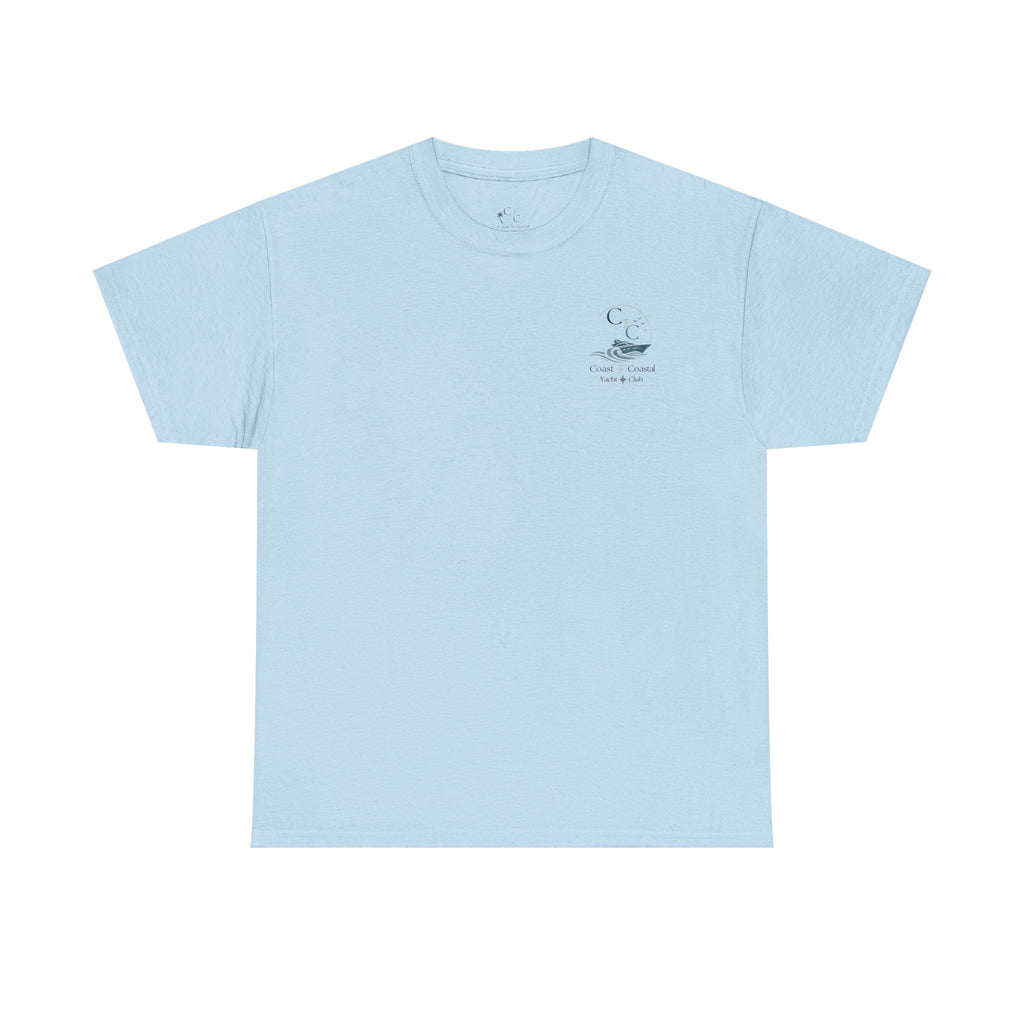 Coast & Coastal Yacht Club Tee — Nautical Boat Graphic Cotton T-Shirt