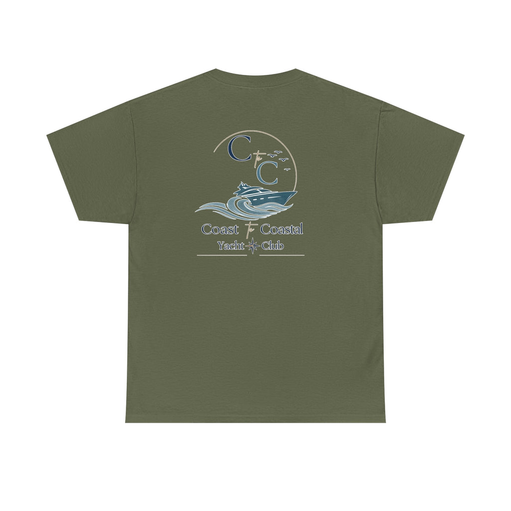 Coast & Coastal Yacht Club Tee — Nautical Boat Graphic Cotton T-Shirt