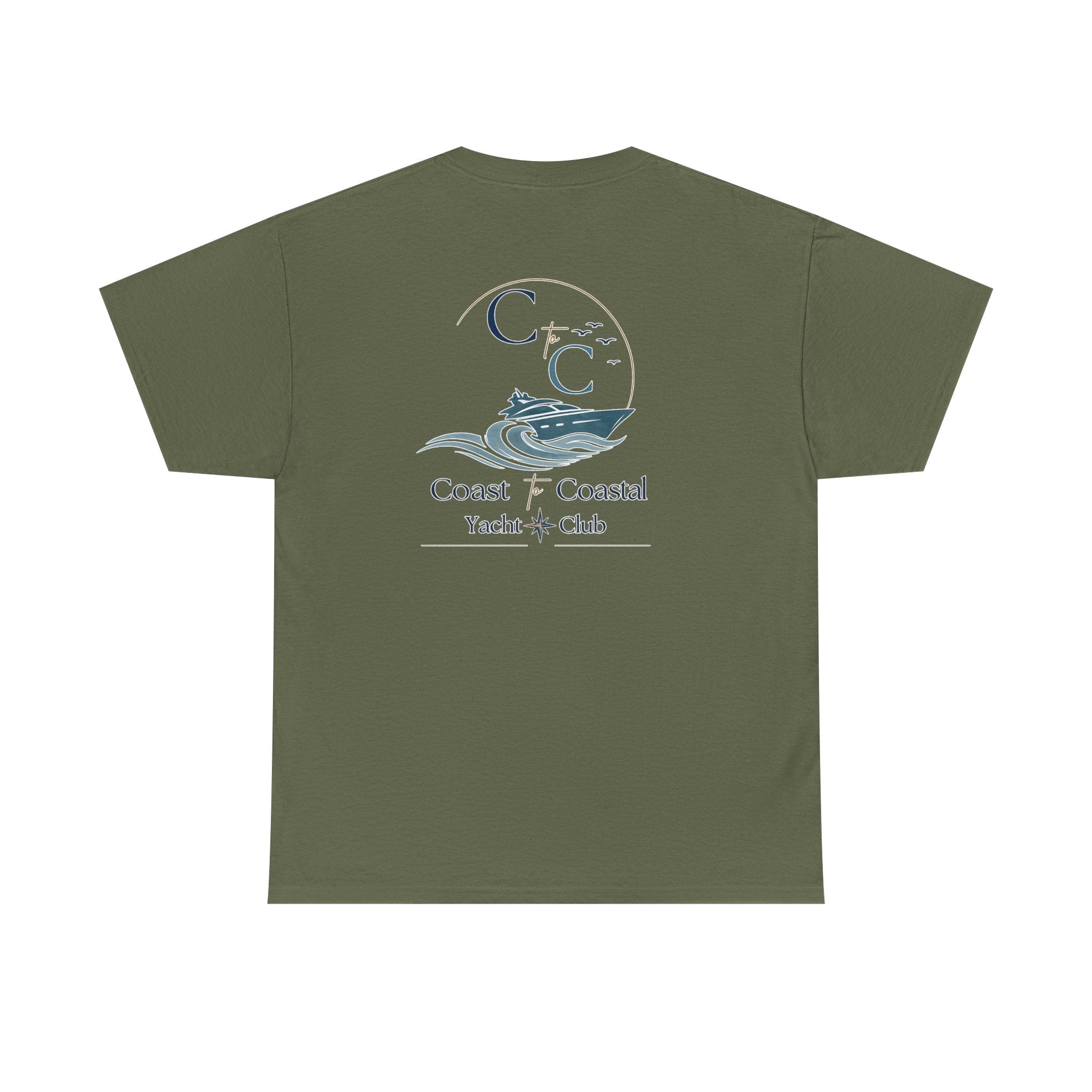 Coast & Coastal Yacht Club Tee — Nautical Boat Graphic Cotton T-Shirt