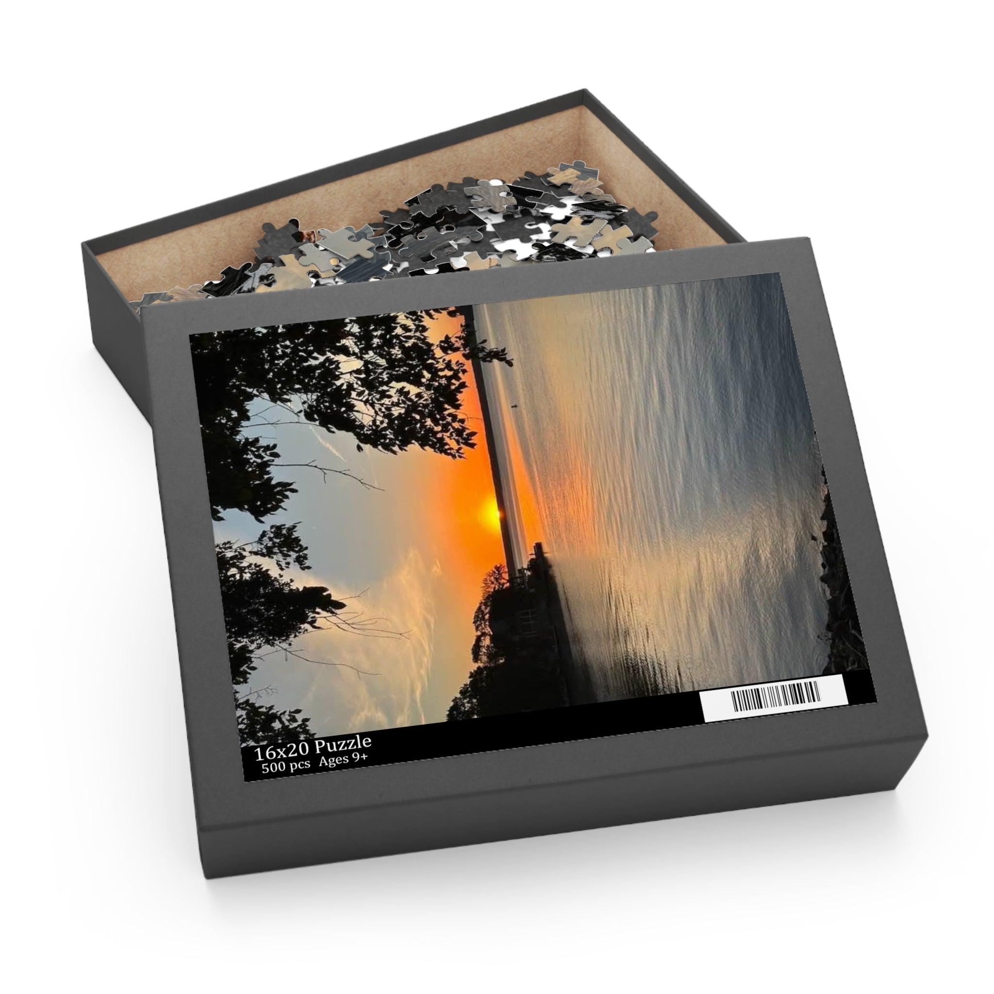 Water's Edge — Scenic Sunset Over Water Jigsaw (120/252/500 pcs)