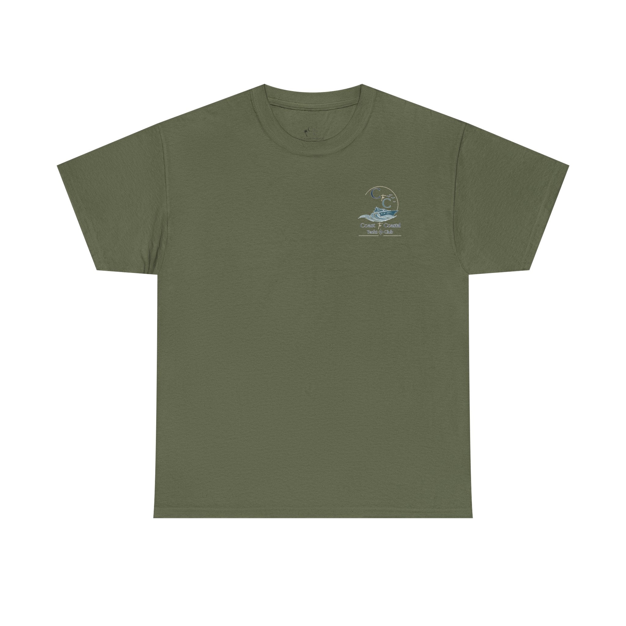 Coast & Coastal Yacht Club Tee — Nautical Boat Graphic Cotton T-Shirt