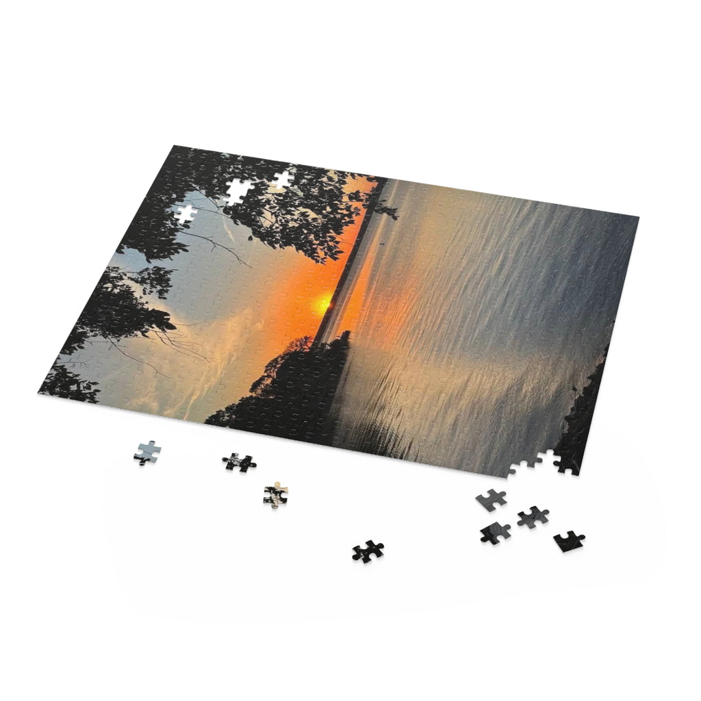 Water's Edge — Scenic Sunset Over Water Jigsaw (120/252/500 pcs)