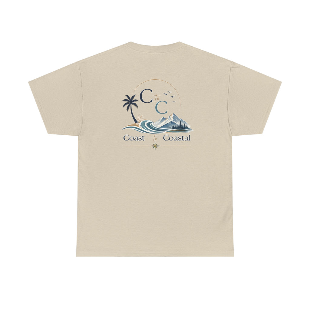 Coast to Coastal Wave Graphic Tee – Beach Palm Sunset T‑Shirt