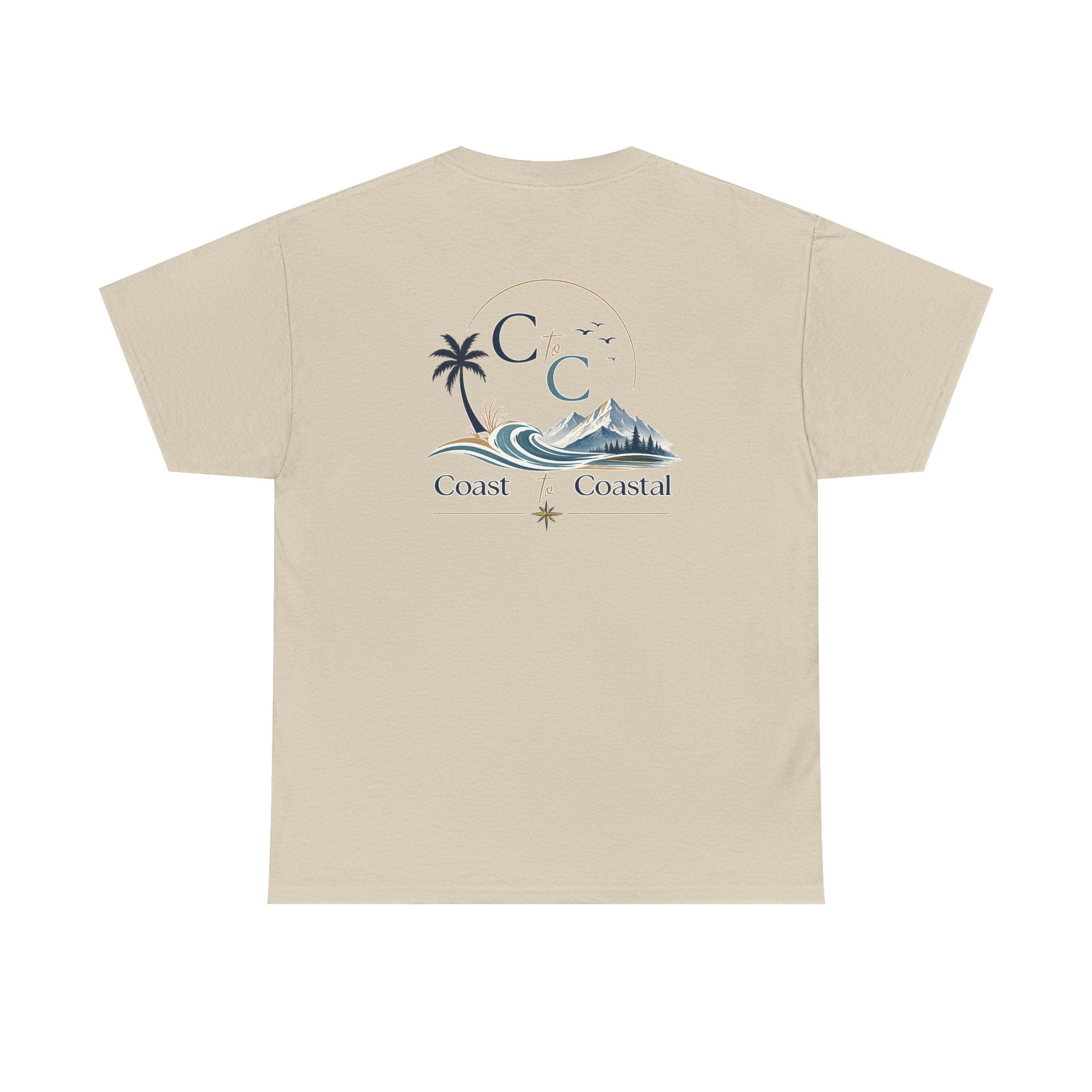 Coast to Coastal Wave Graphic Tee – Beach Palm Sunset T‑Shirt
