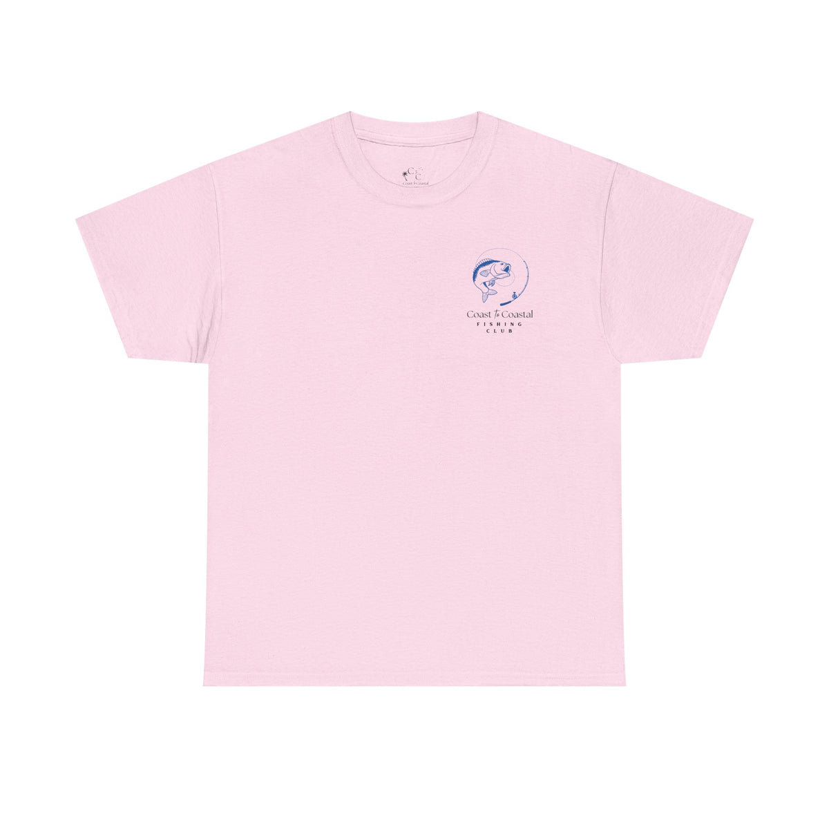 Fishing Club T-Shirt — Coast to Coastal Design (Blue Fish Graphic)
