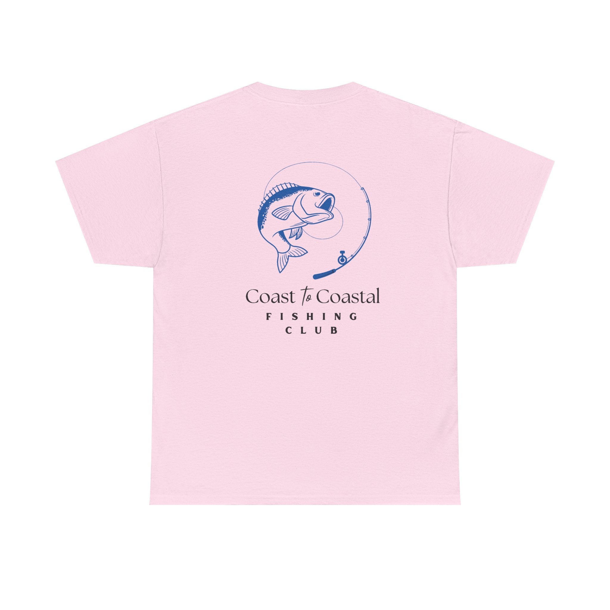 Fishing Club T-Shirt — Coast to Coastal Design (Blue Fish Graphic)