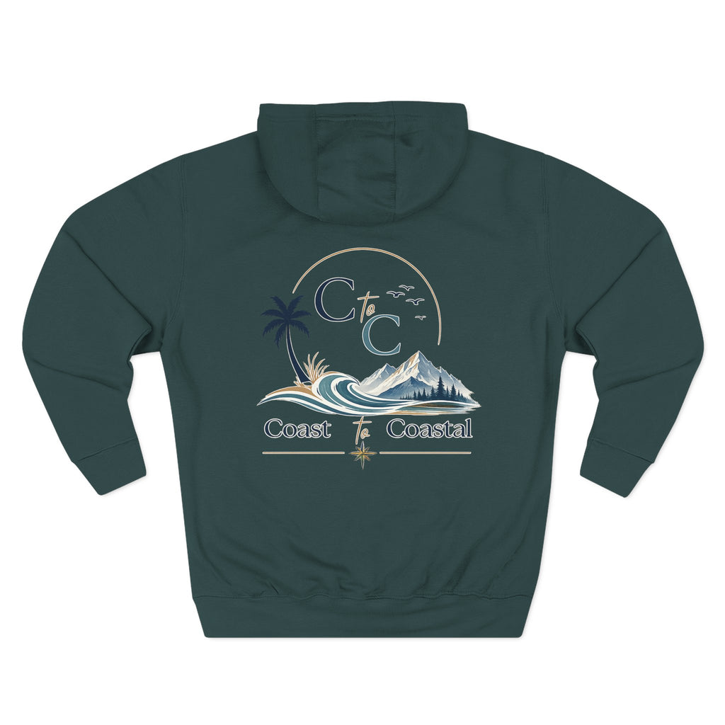 Coast to Coastal Graphic Hoodie — Beach & Mountain Logo Pullover