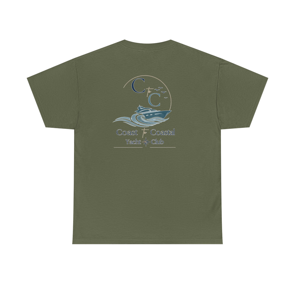 Coast & Coastal Yacht Club Tee — Nautical Boat Graphic Cotton T-Shirt