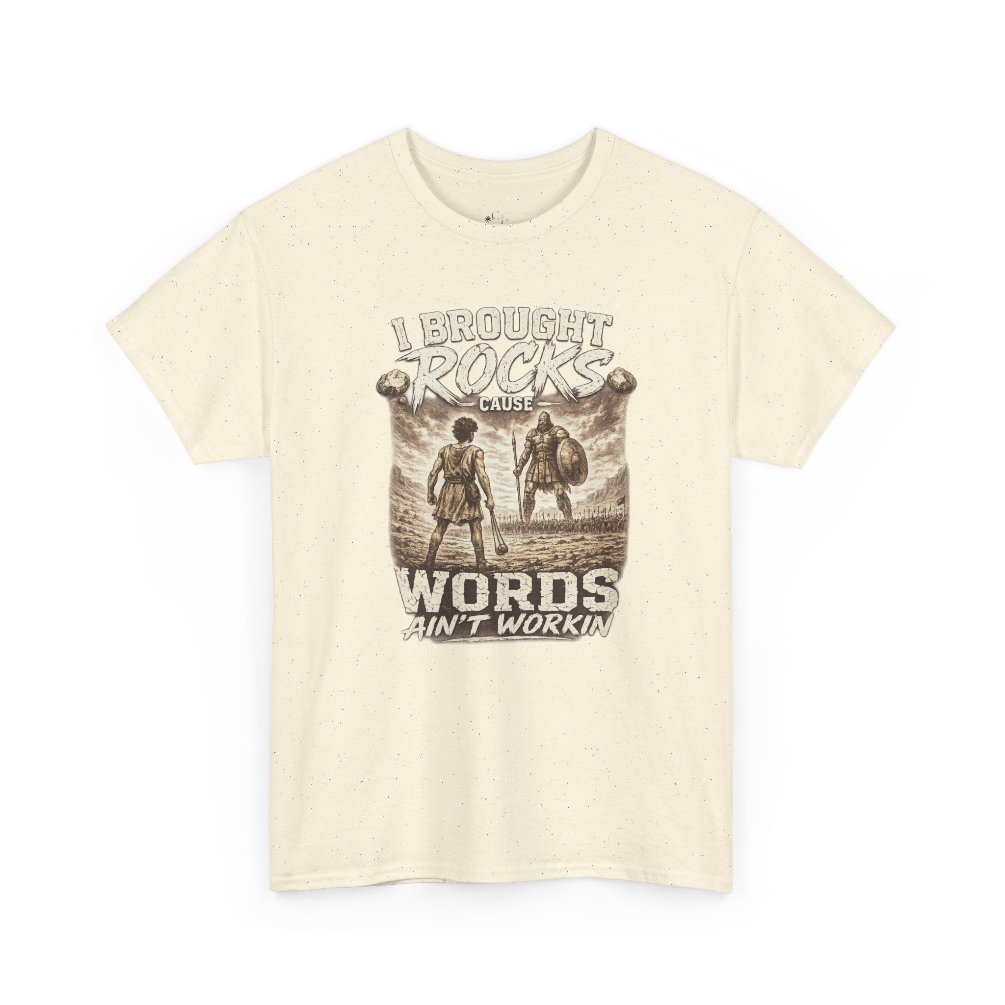 "I Brought Rocks 'Cause Words Ain't Workin'" Vintage Tee