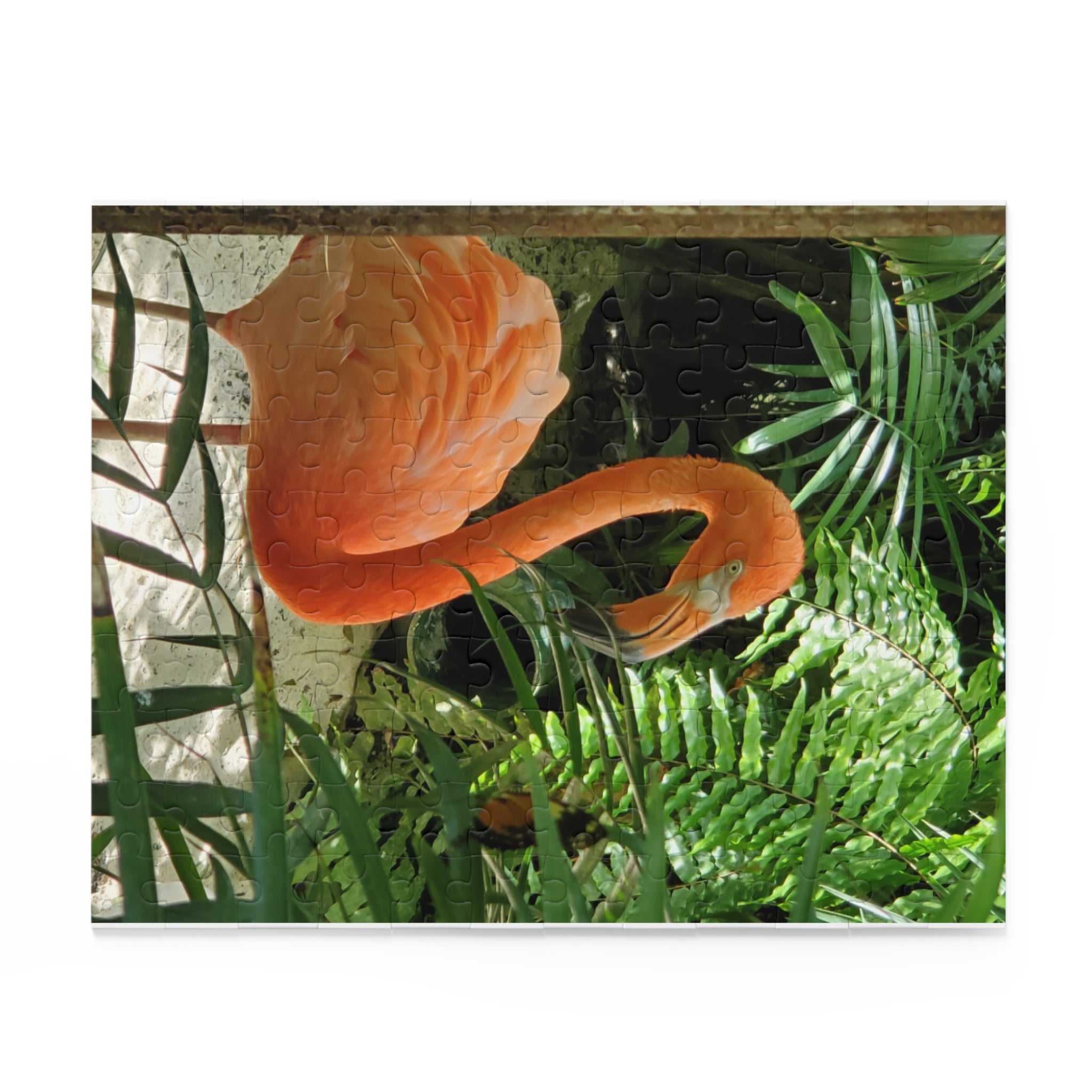Flamingo Jungle Puzzle — Tropical Bird Jigsaw (120/252/500 pcs)