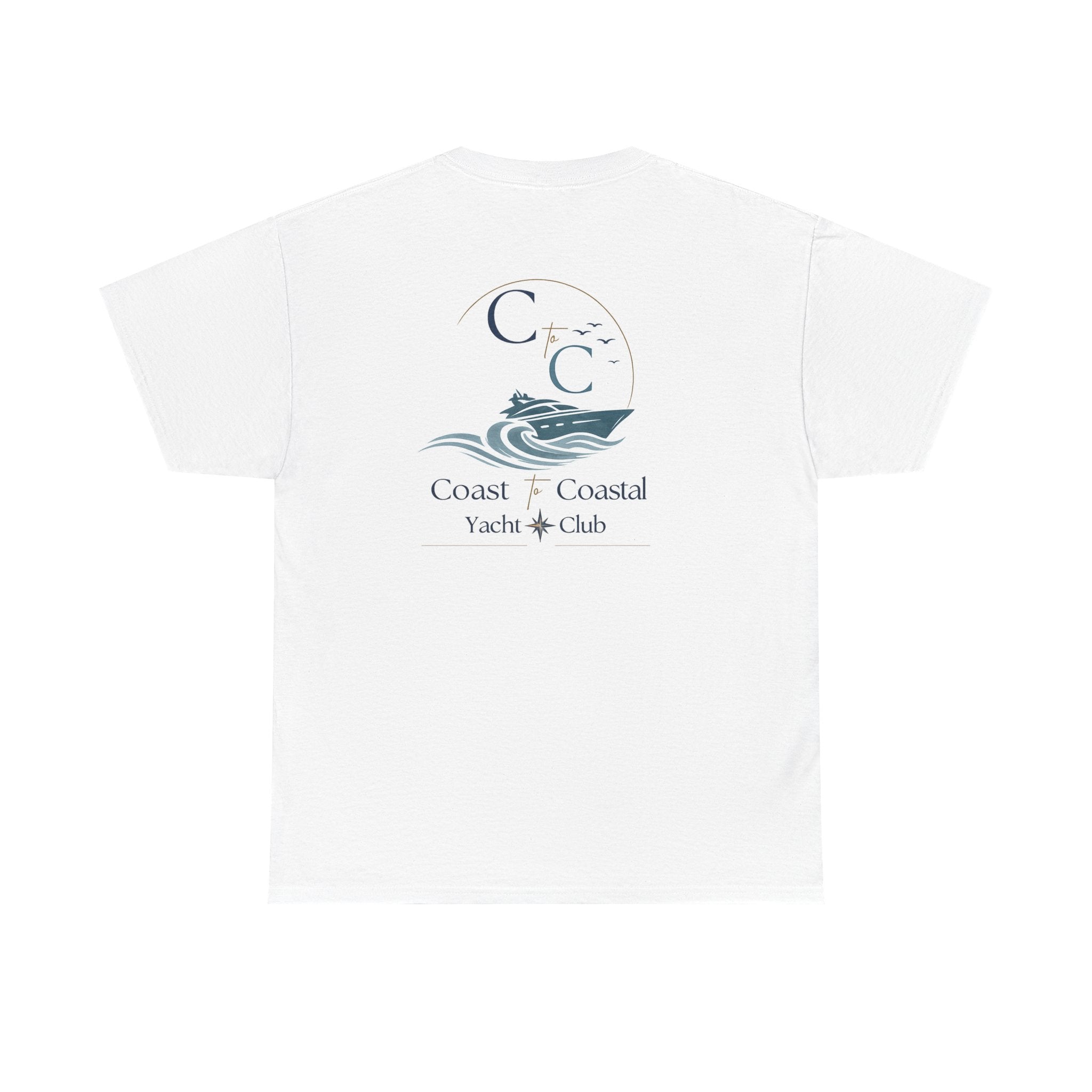 Coast & Coastal Yacht Club Tee — Nautical Boat Graphic Cotton T-Shirt