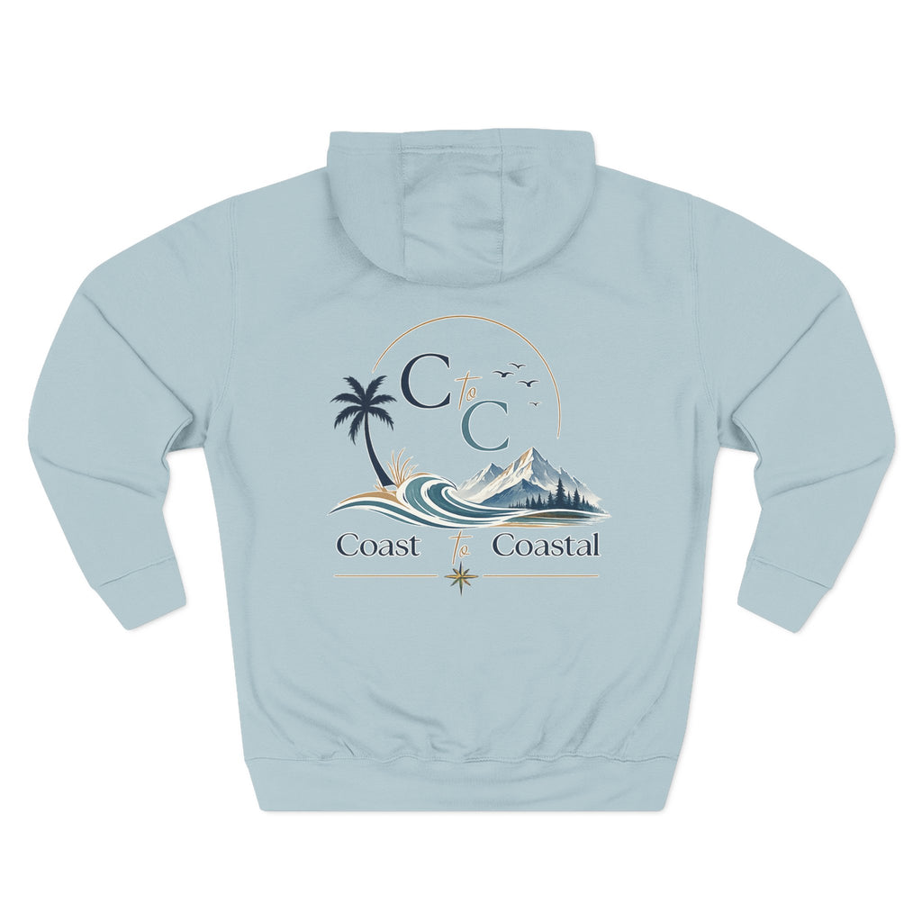 Coast to Coastal Graphic Hoodie — Beach & Mountain Logo Pullover