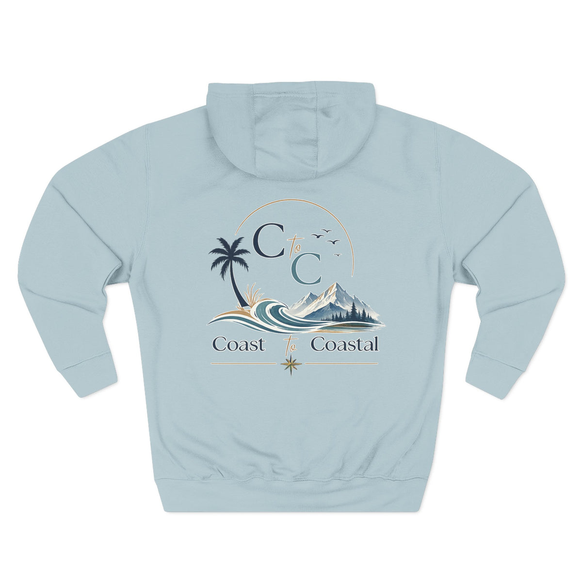 Coast to Coastal Graphic Hoodie — Beach & Mountain Logo Pullover