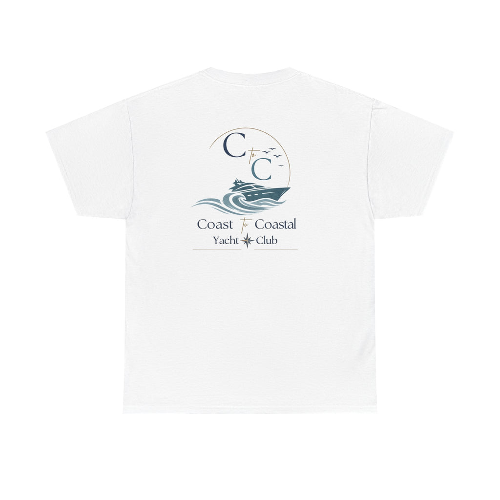 Coast & Coastal Yacht Club Tee — Nautical Boat Graphic Cotton T-Shirt