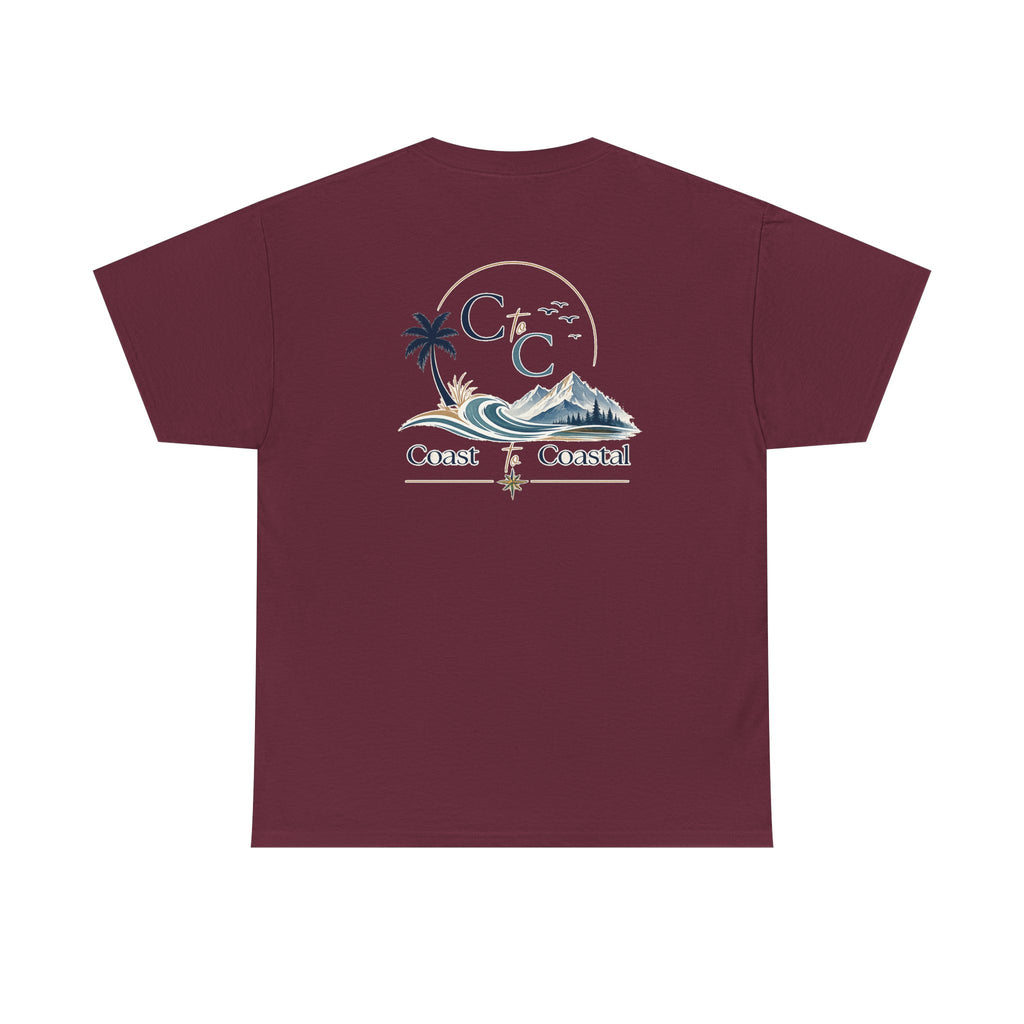 Coast to Coastal Wave Graphic Tee – Beach Palm Sunset T‑Shirt