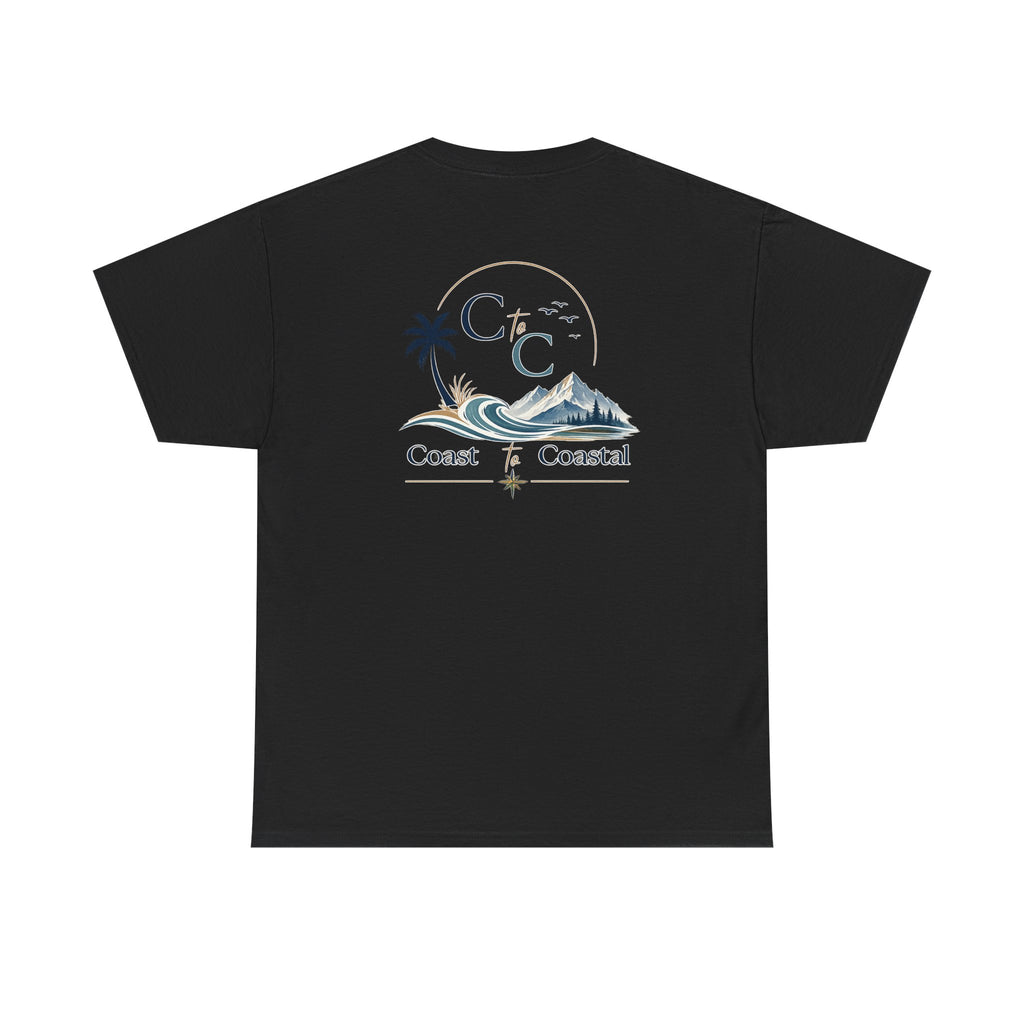 Coast to Coastal Wave Graphic Tee – Beach Palm Sunset T‑Shirt