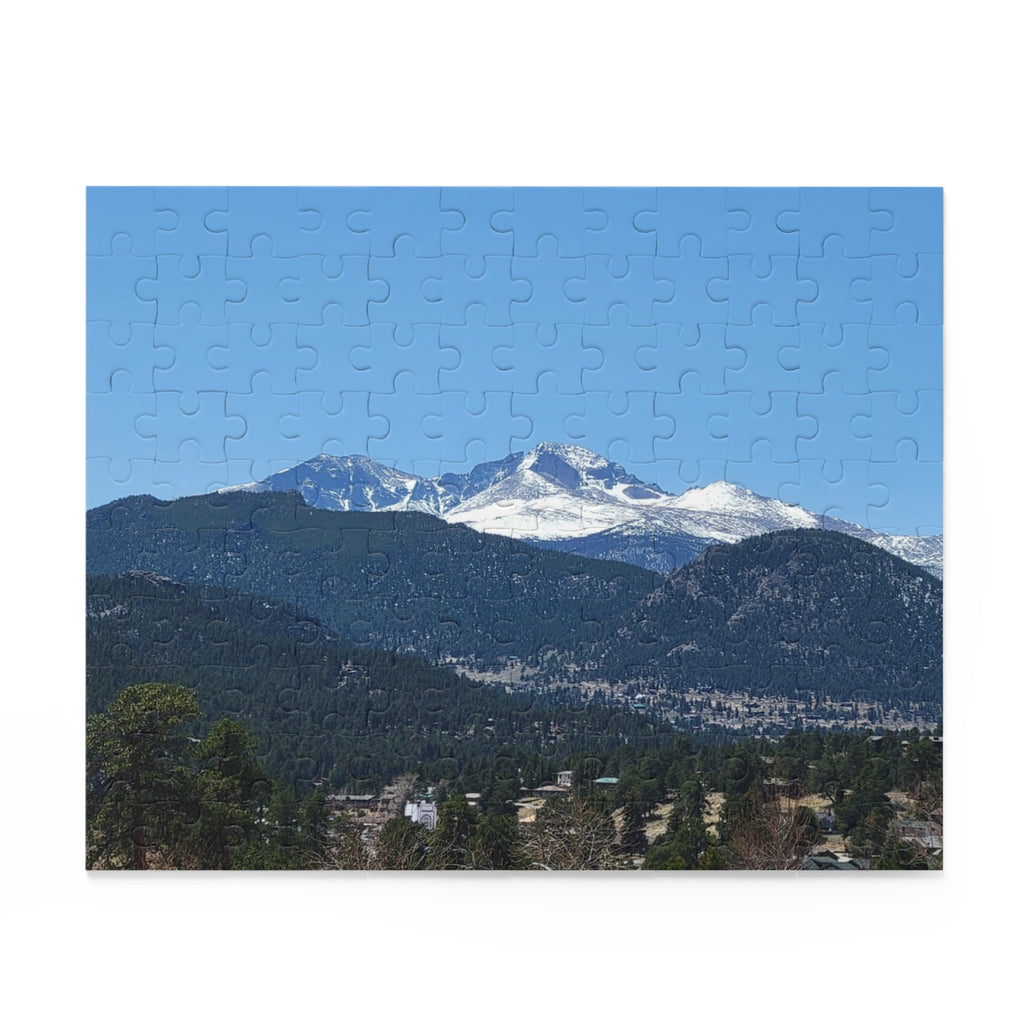 Mountain View Jigsaw Puzzle — Snow-Capped Peaks Scenic Puzzle (120/252/500 pcs)
