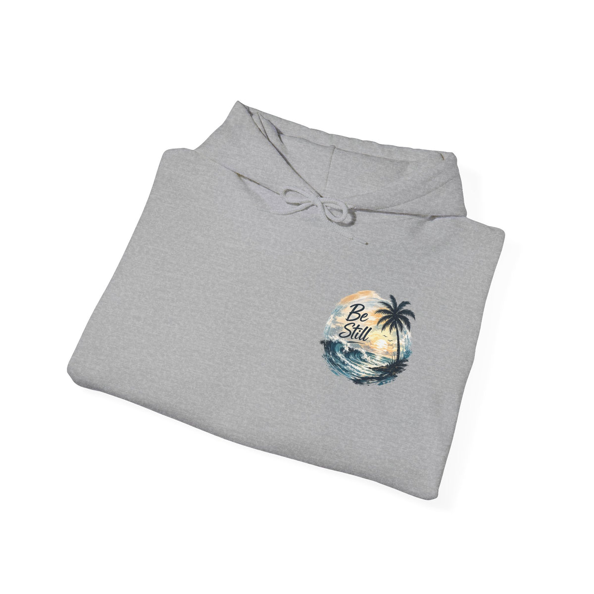 Be Still — "Even the wind and the waves obey Him" -Coast to Coastal Tropical Palm Faith Hoodie