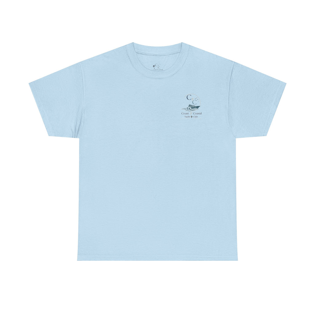 Coast & Coastal Yacht Club Tee — Nautical Boat Graphic Cotton T-Shirt