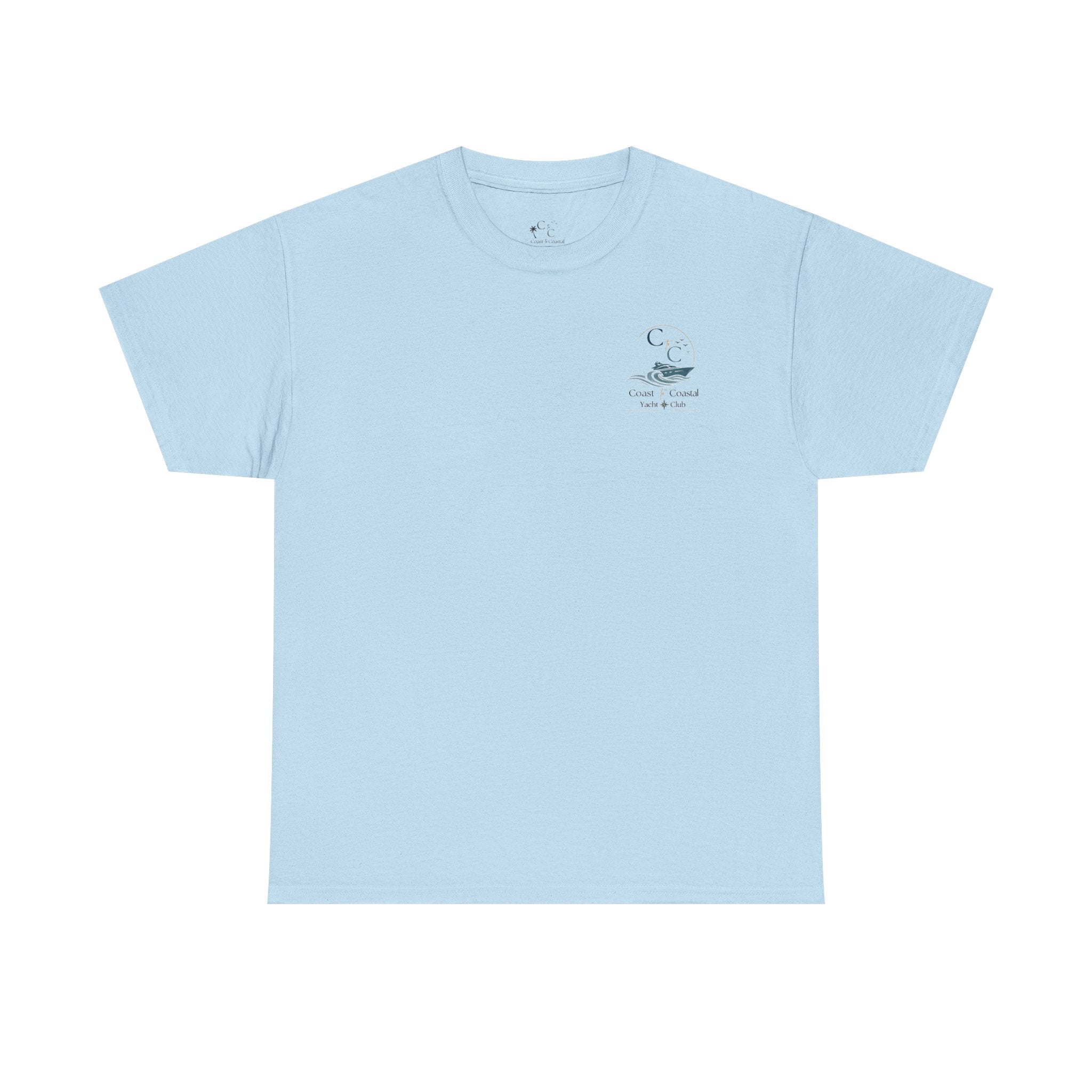 Coast & Coastal Yacht Club Tee — Nautical Boat Graphic Cotton T-Shirt