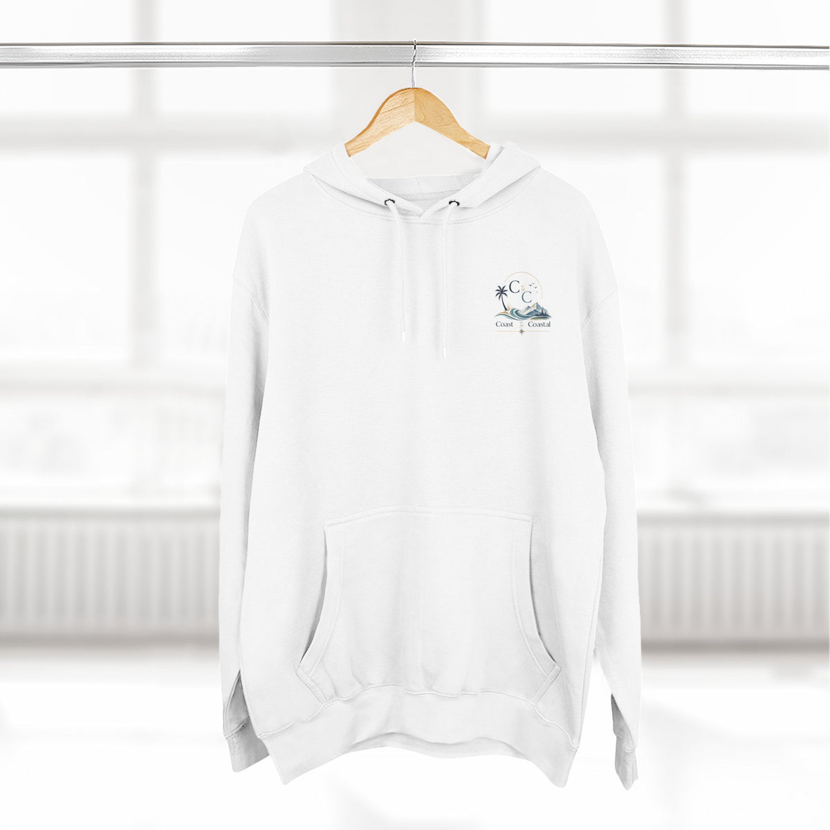 Coast to Coastal Graphic Hoodie — Beach & Mountain Logo Pullover