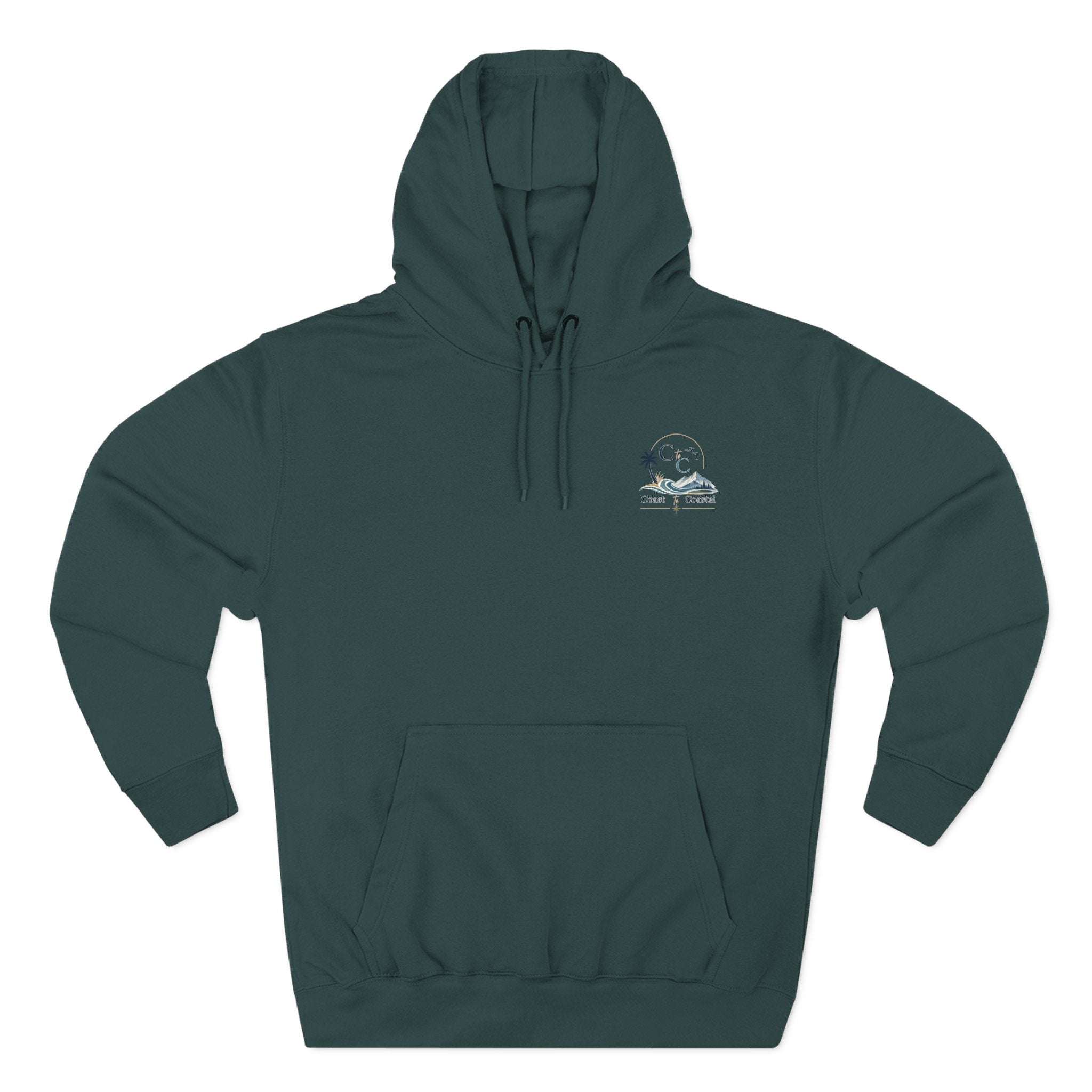 Coast to Coastal Graphic Hoodie — Beach & Mountain Logo Pullover