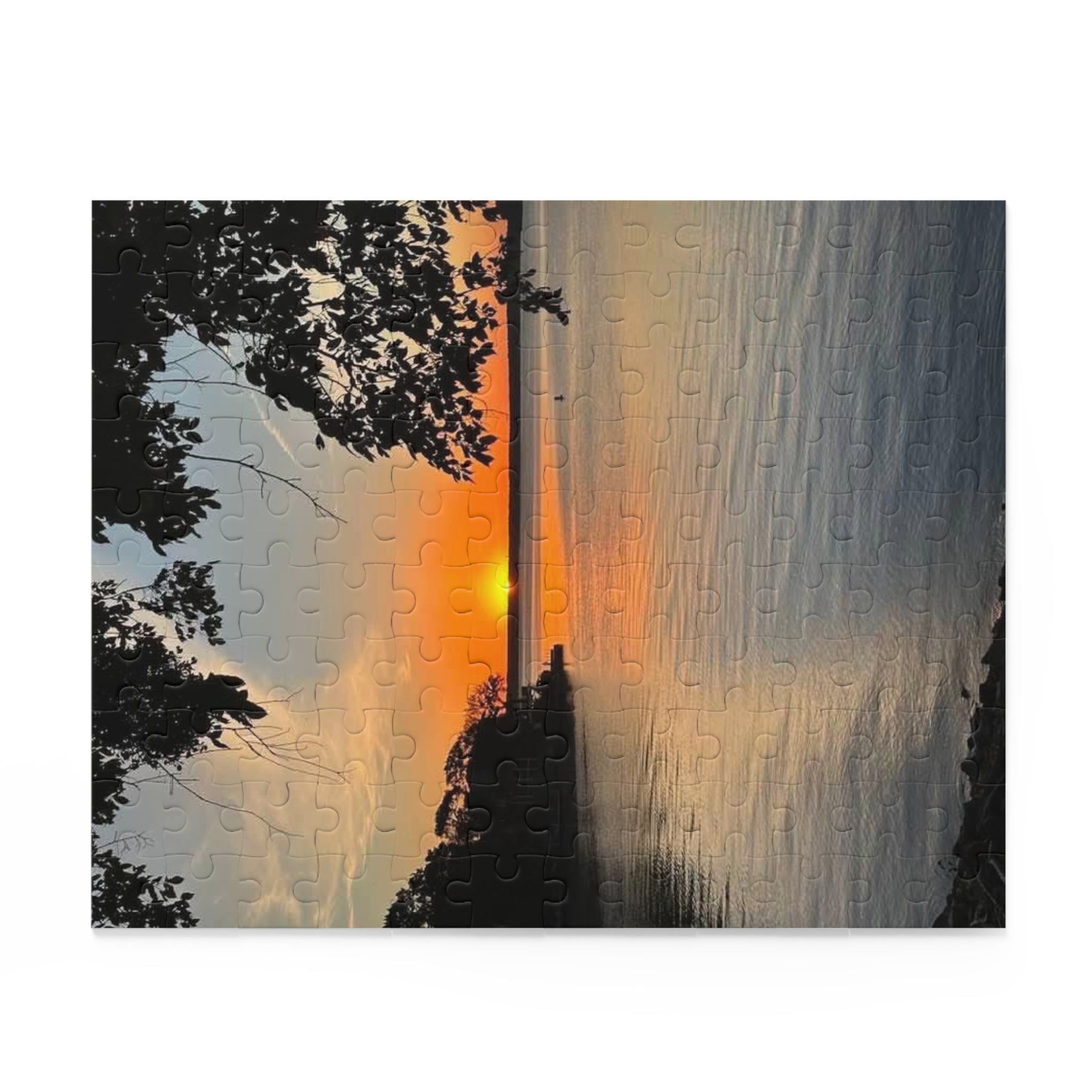 Water's Edge — Scenic Sunset Over Water Jigsaw (120/252/500 pcs)