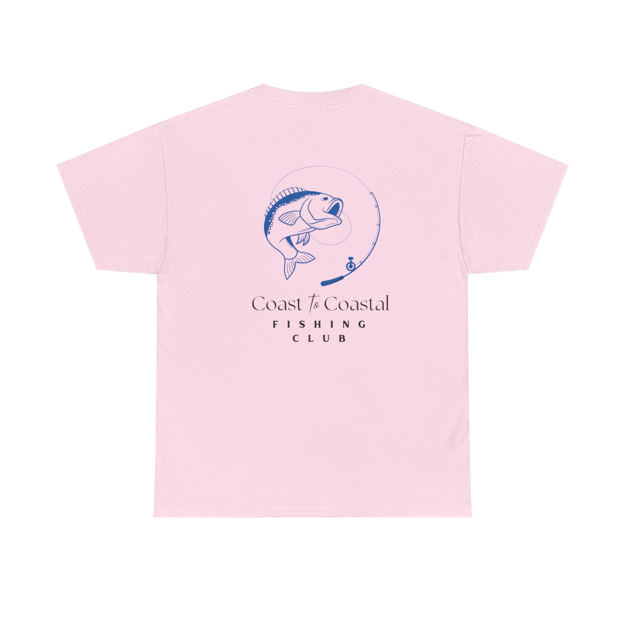 Fishing Club T-Shirt — Coast to Coastal Design (Blue Fish Graphic)