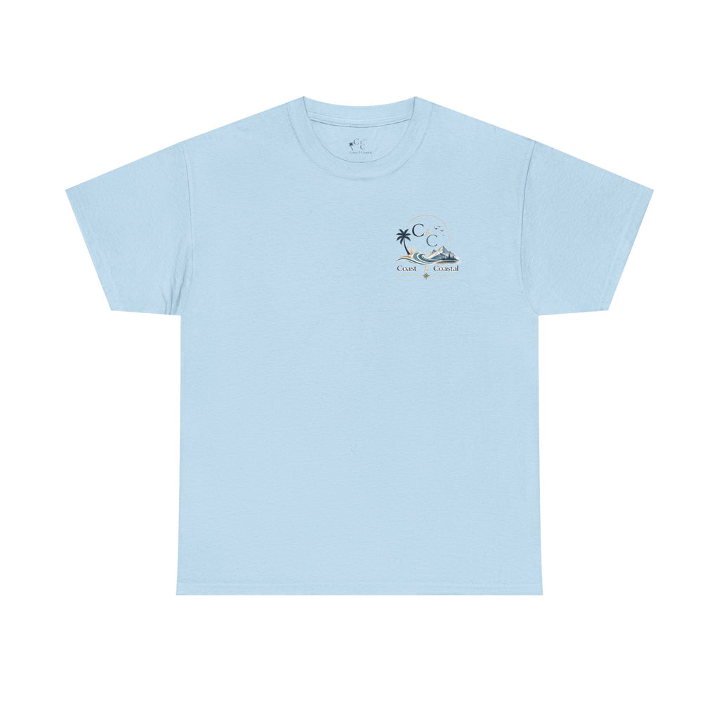 Coast to Coastal Wave Graphic Tee – Beach Palm Sunset T‑Shirt