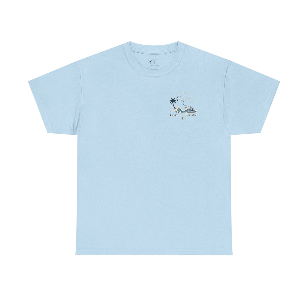 Coast to Coastal Wave Graphic Tee – Beach Palm Sunset T‑Shirt