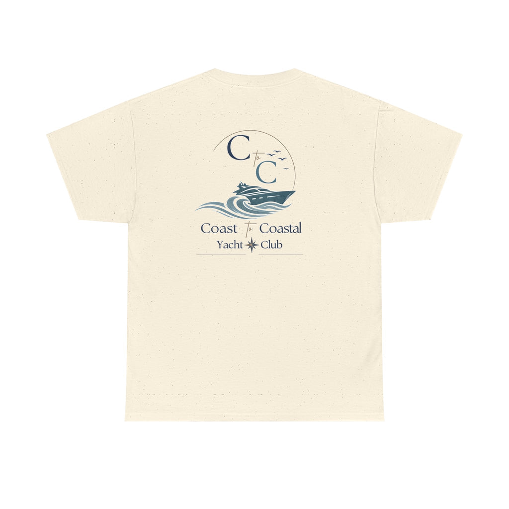 Coast & Coastal Yacht Club Tee — Nautical Boat Graphic Cotton T-Shirt