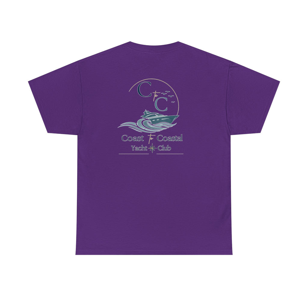 Coast & Coastal Yacht Club Tee — Nautical Boat Graphic Cotton T-Shirt