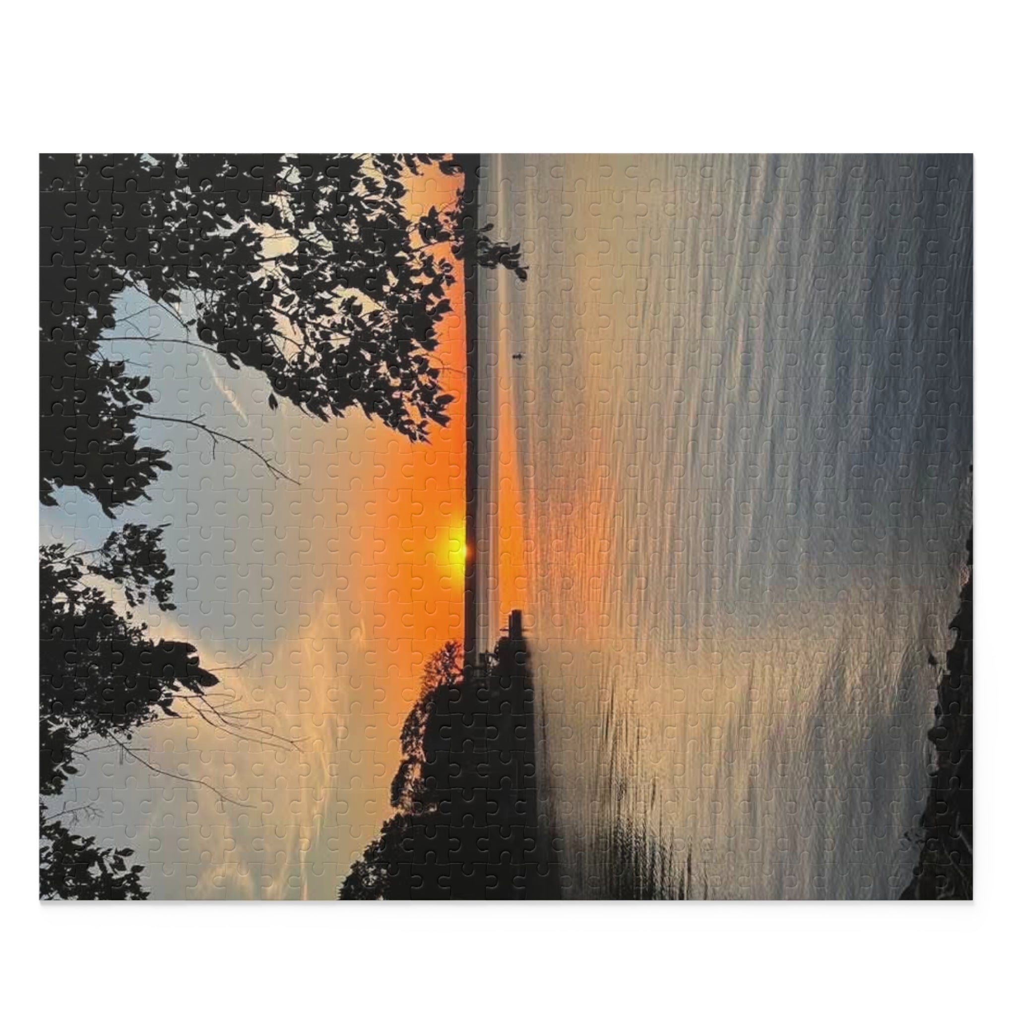 Water's Edge — Scenic Sunset Over Water Jigsaw (120/252/500 pcs)