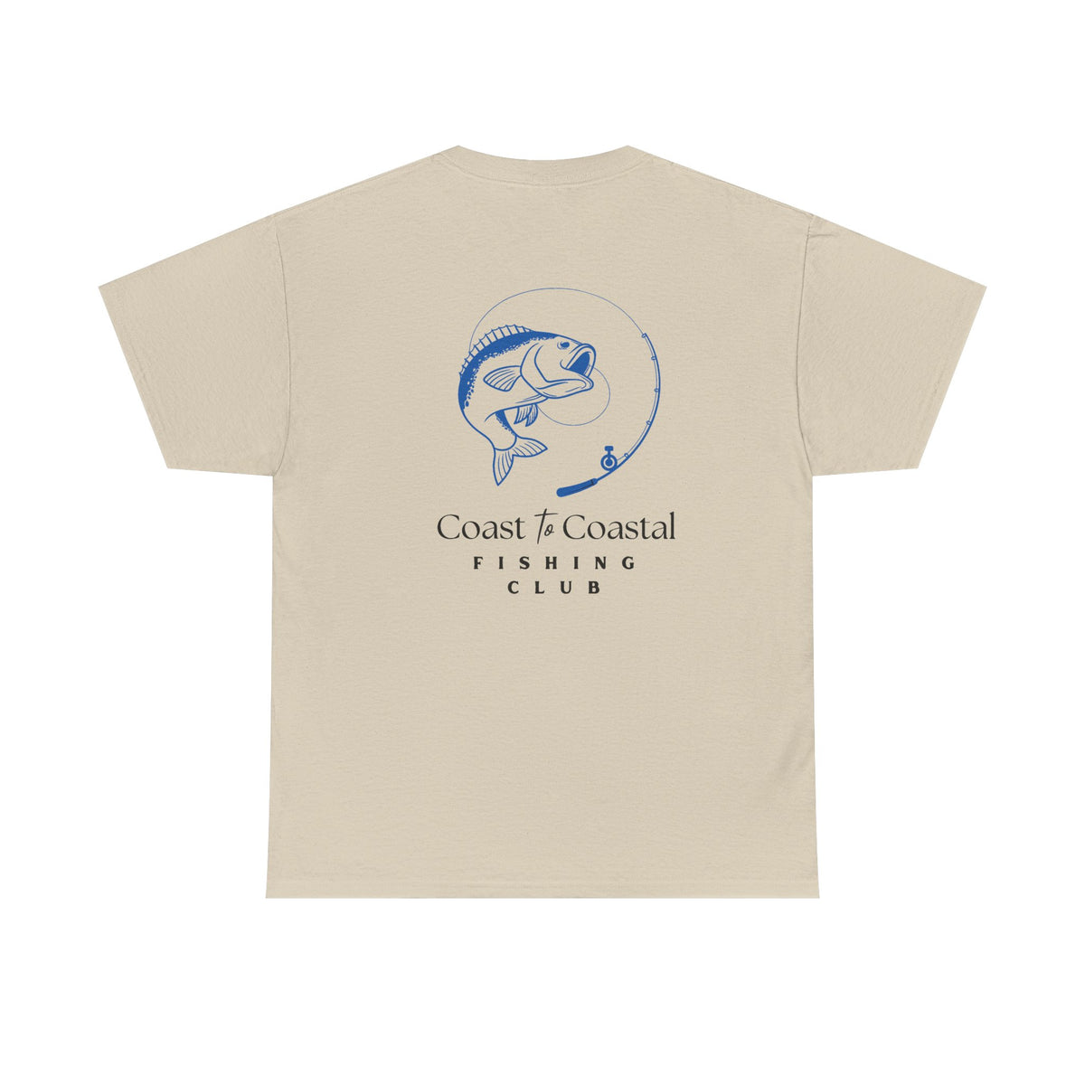 Fishing Club T-Shirt — Coast to Coastal Design (Blue Fish Graphic)