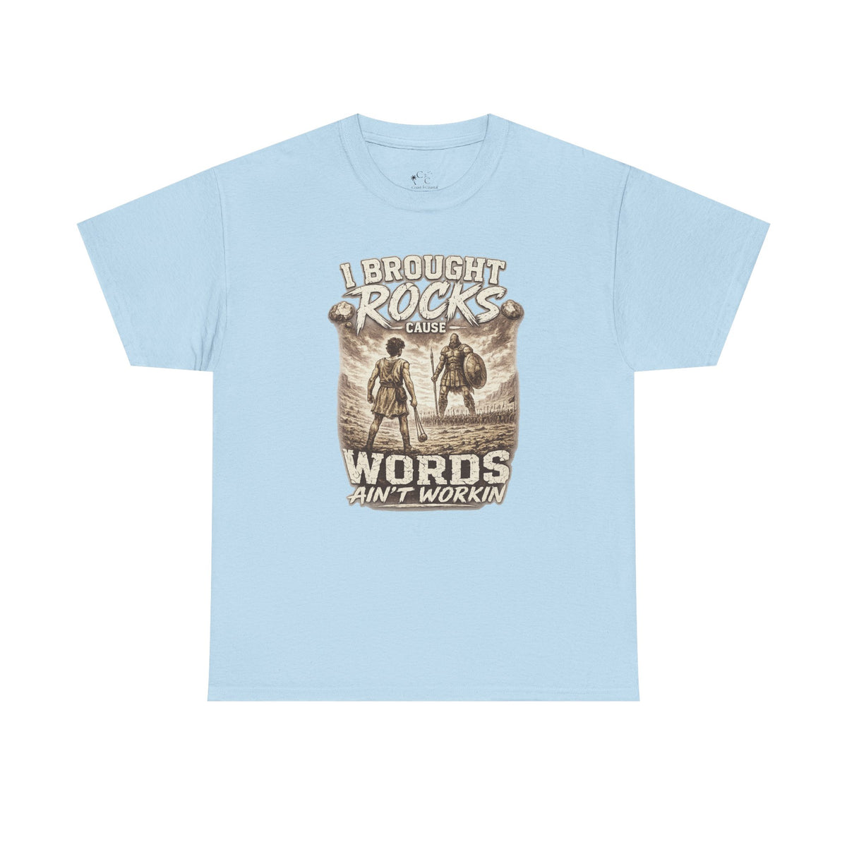 "I Brought Rocks 'Cause Words Ain't Workin'" Vintage Tee