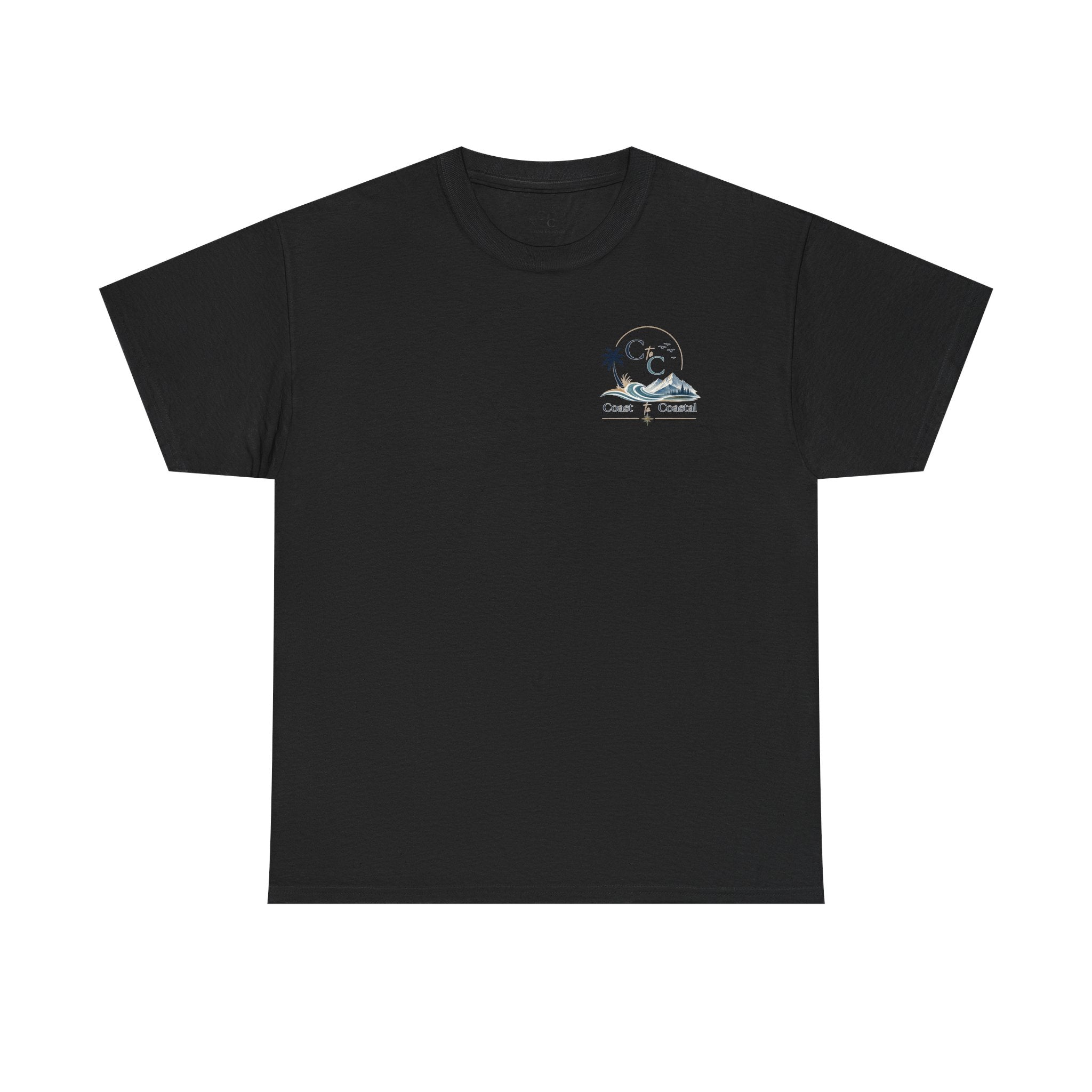 Coast to Coastal Wave Graphic Tee – Beach Palm Sunset T‑Shirt