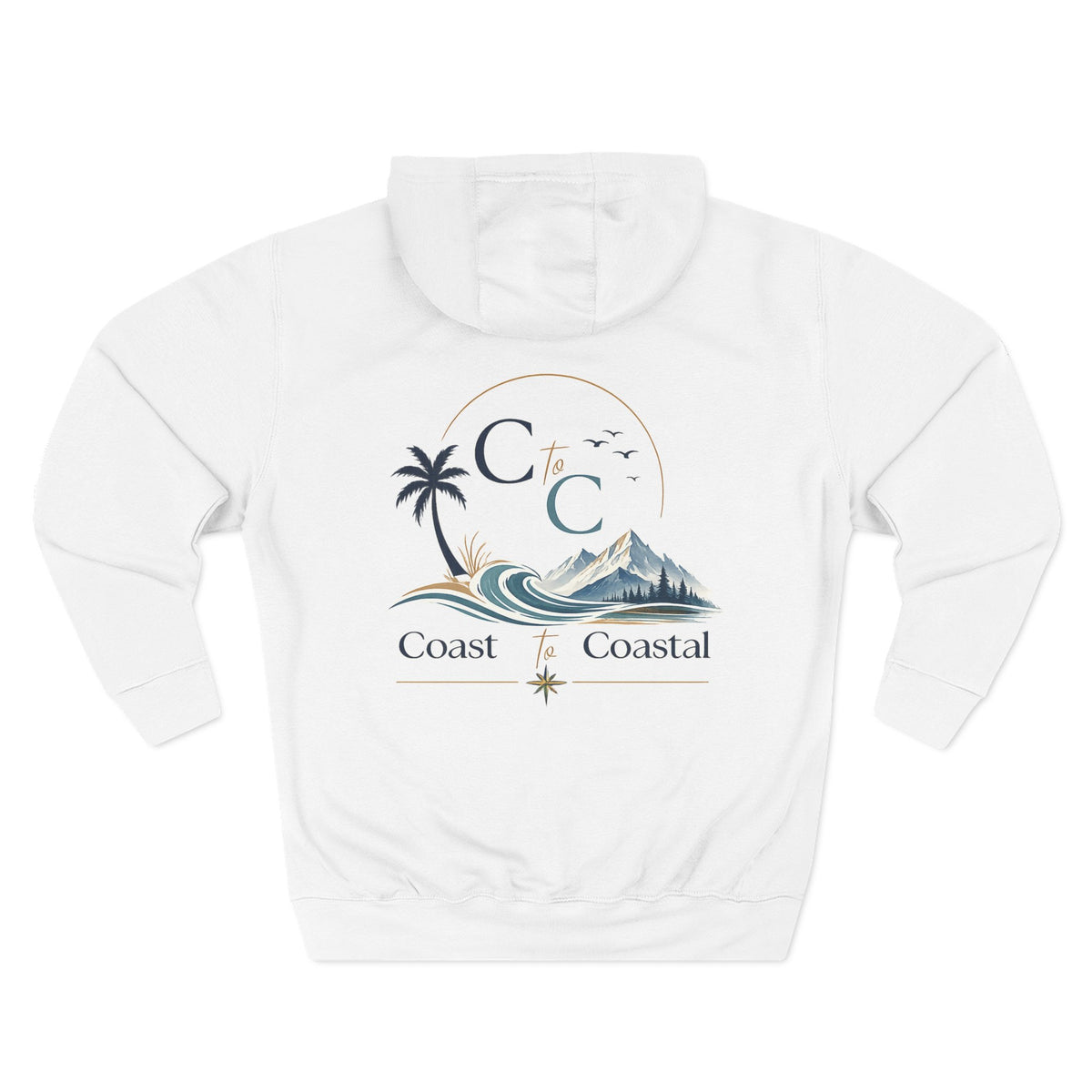 Coast to Coastal Graphic Hoodie — Beach & Mountain Logo Pullover
