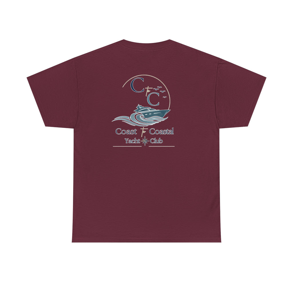 Coast & Coastal Yacht Club Tee — Nautical Boat Graphic Cotton T-Shirt