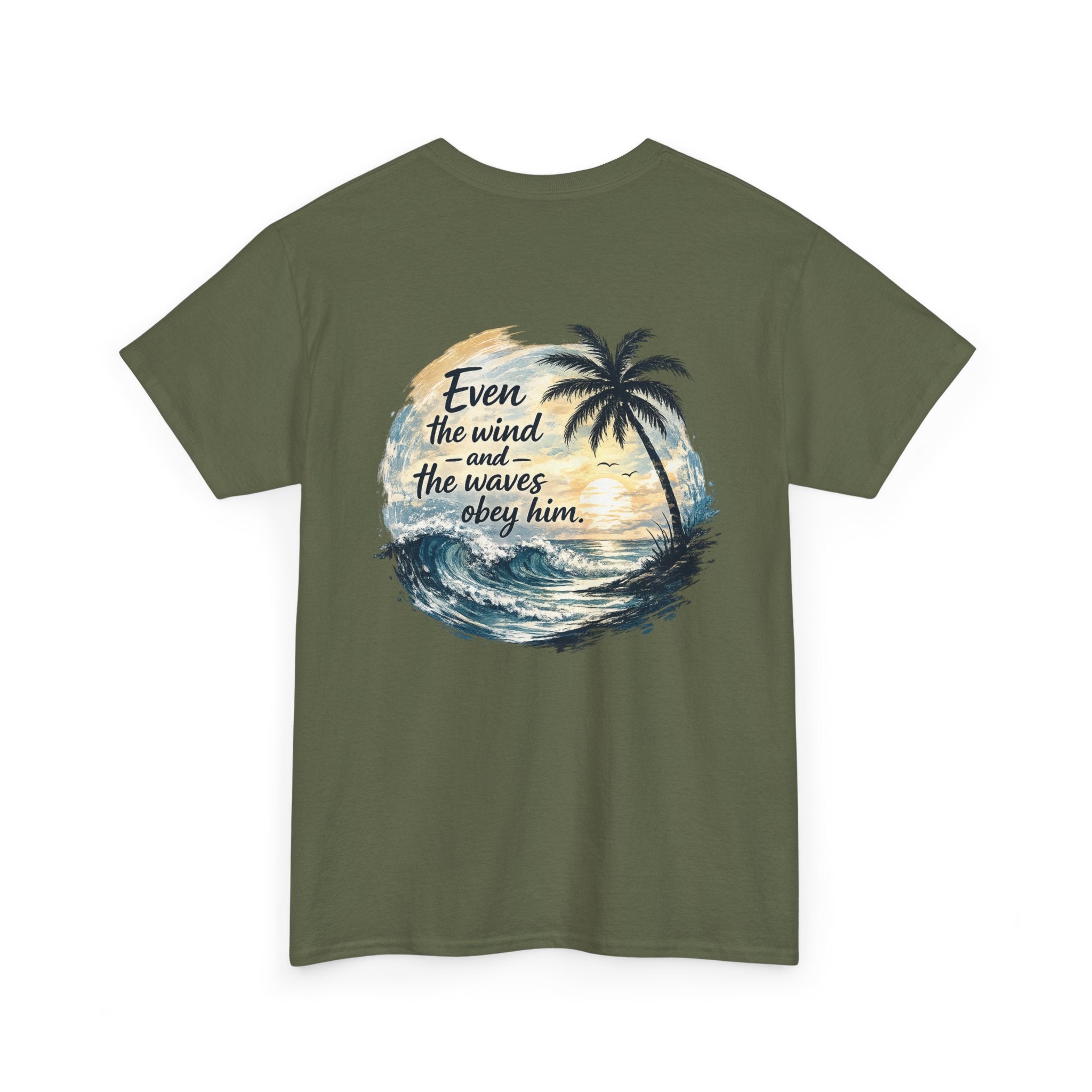 "Even the Wind and the Waves Obey Him" Palm Beach Christian Tee