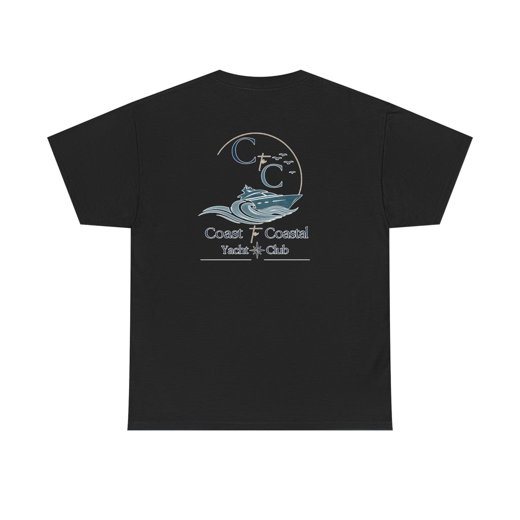 Coast & Coastal Yacht Club Tee — Nautical Boat Graphic Cotton T-Shirt