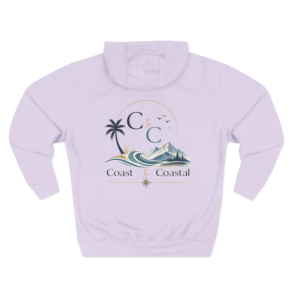 Coast to Coastal Graphic Hoodie — Beach & Mountain Logo Pullover