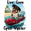 Ky Ky  "Live, Love, Open Water" Beach & Boating Tee