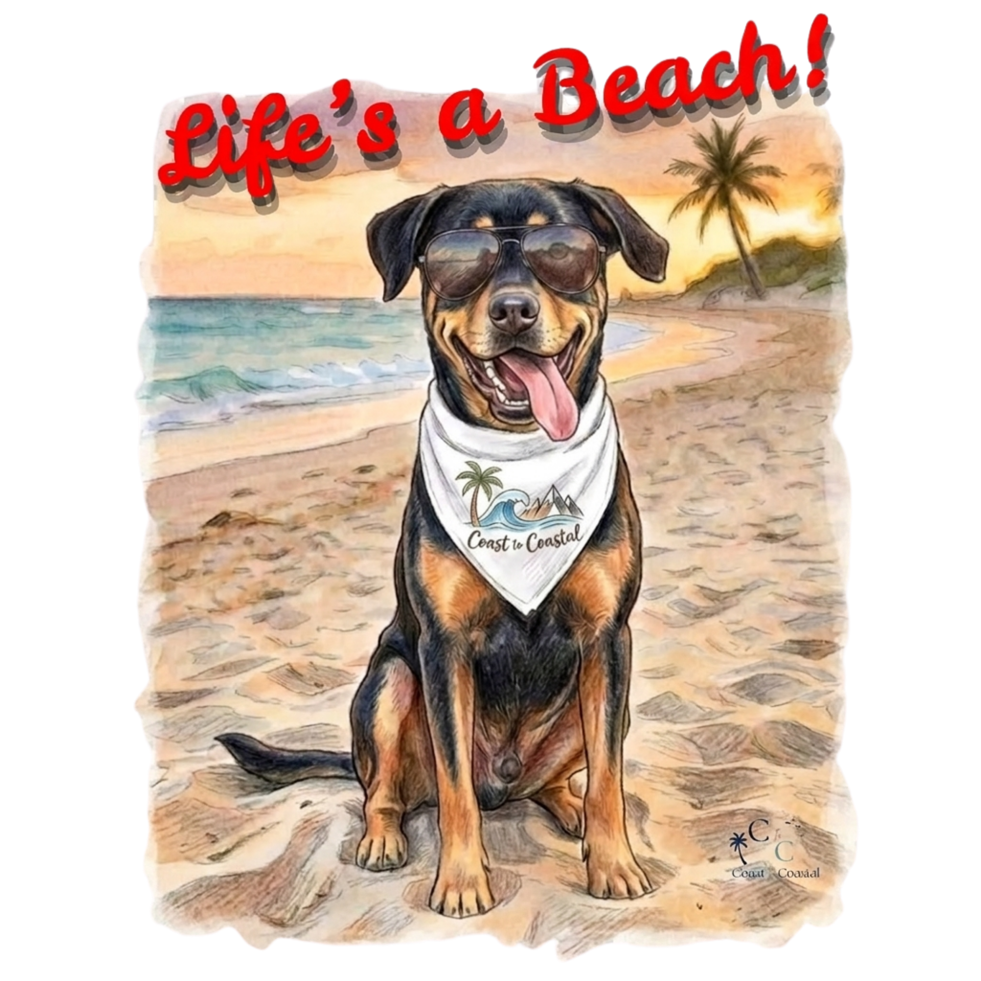 Ky Ky's Lifes a Beach Graphic Tee