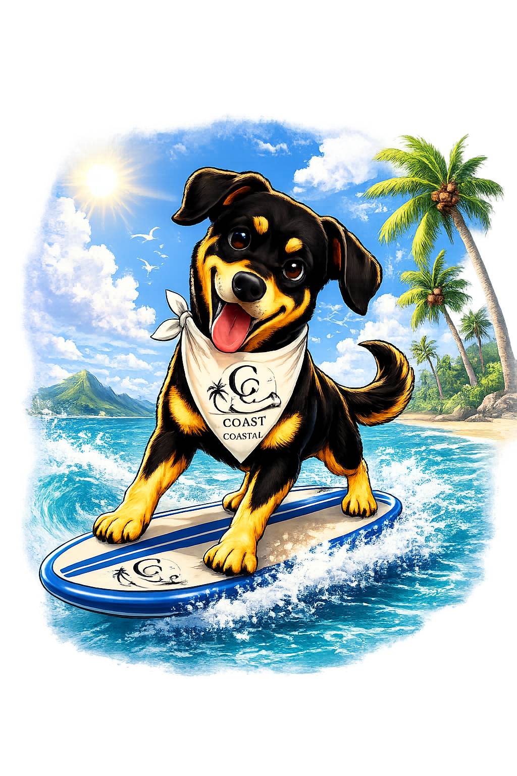 Ky Ky the Surfing Dog