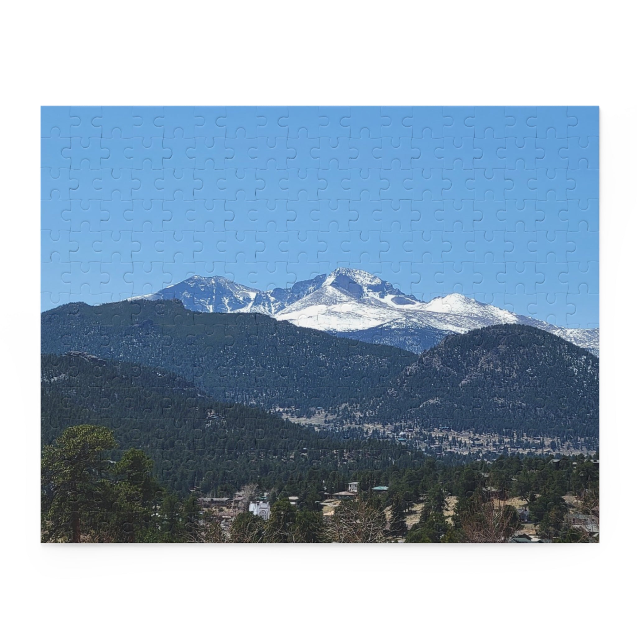 Mountain View Jigsaw Puzzle — Snow-Capped Peaks Scenic Puzzle (120/252/500 pcs)