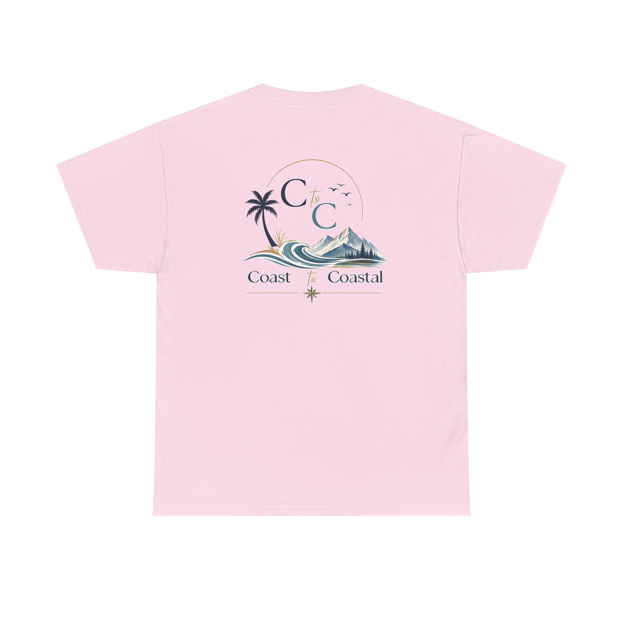 Coast to Coastal Wave Graphic Tee – Beach Palm Sunset T‑Shirt